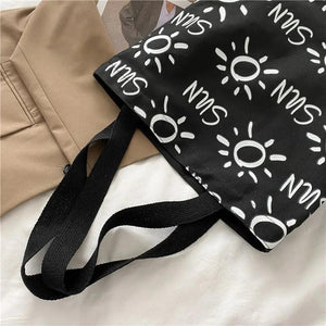 Canvas Women's Handbags Large Capacity Literary Shoulder Bag For Girls Student