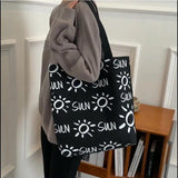 Canvas Women's Handbags Large Capacity Literary Shoulder Bag For Girls Student