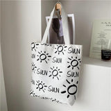 Canvas Women's Handbags Large Capacity Literary Shoulder Bag For Girls Student