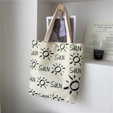 Canvas Women's Handbags Large Capacity Literary Shoulder Bag For Girls Student