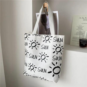 Canvas Women's Handbags Large Capacity Literary Shoulder Bag For Girls Student