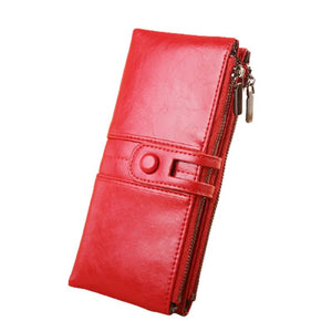 Women's Vintage PU Wallet Anti Thief Purse Mini Handheld Money Pouch