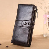Women's Vintage PU Wallet Anti Thief Purse Mini Handheld Money Pouch