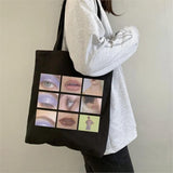 Punk Handbag Large Capacity Canvas Bag