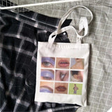 Punk Handbag Large Capacity Canvas Bag