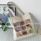 Punk Handbag Large Capacity Canvas Bag