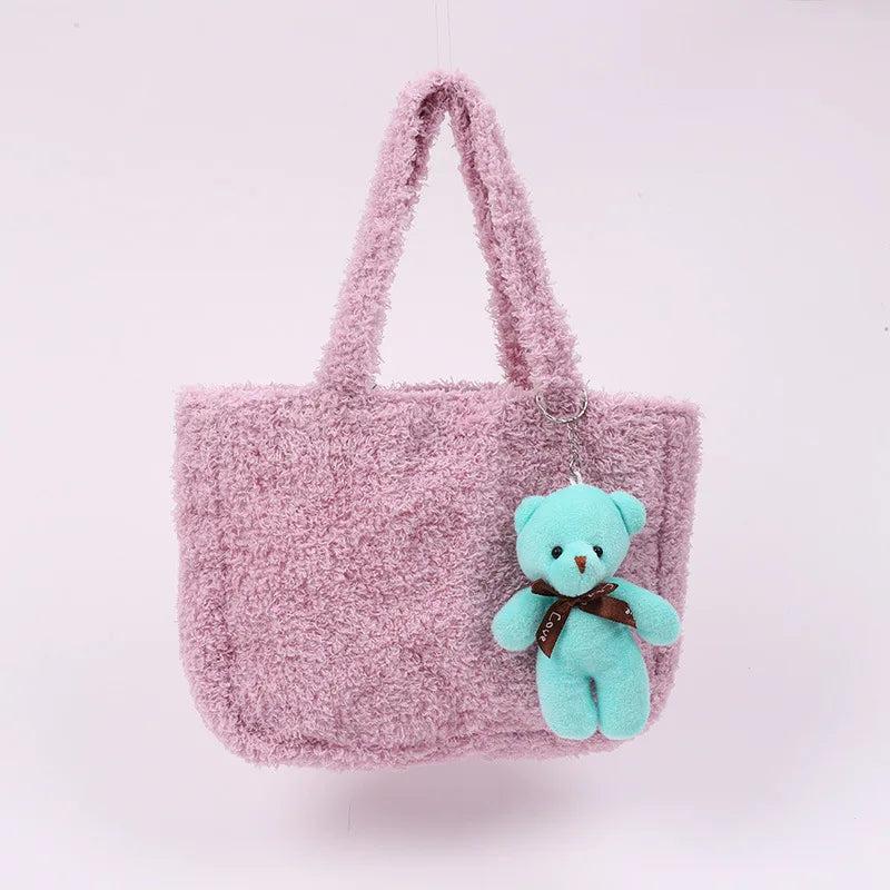 Plush Insulation Bag Autumn Winter Portable Small Thermal Lunch Box
