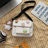 Small Canvas Crossbody Bag for Girls Women Handbags Ladies Shoulder Bag