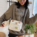 Small Canvas Crossbody Bag for Girls Women Handbags Ladies Shoulder Bag