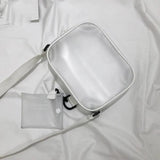Solid Jelly Handbag for Women Transparent Diagonal Package