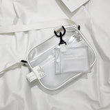Solid Jelly Handbag for Women Transparent Diagonal Package