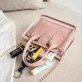 Women Clear Shoulder Bag Chain Crossbody Purse for Daily Travel