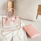 Women Clear Shoulder Bag Chain Crossbody Purse for Daily Travel