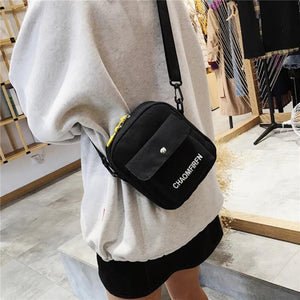 Canvas Messenger Bag For Women Casual Shoulder Bag Female Student Shopping Handb