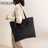 Cotton Padded Women Tote Bag Large Capacity Nylon Shoulder Handbags