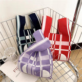 Butterfly Pattern Knitted Handbag Women's Autumn Winter Summer Sho...