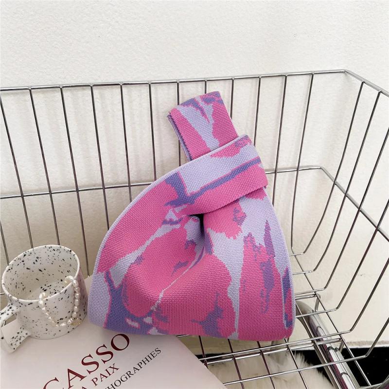 Butterfly Pattern Knitted Handbag Women's Autumn Winter Summer Sho...