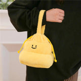 Woman Plush Handbag Ladies Tote Makeup Bag Girls Portable for Autumn and Winter