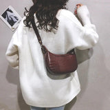 Crocodile Pattern Shoulder Bag Small Crossbody Female Handbag