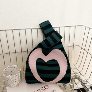 Chinese Style Knitting Handbag Autumn Winter Summer Shoulder Bag