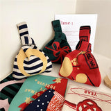 Chinese Style Knitting Handbag Autumn Winter Summer Shoulder Bag