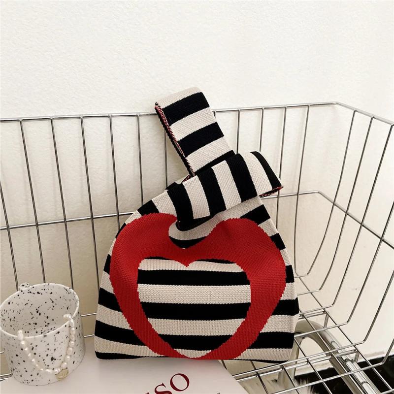 Chinese Style Knitting Handbag Autumn Winter Summer Shoulder Bag
