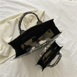 Large Capacity Jacquard Shoulder Bag