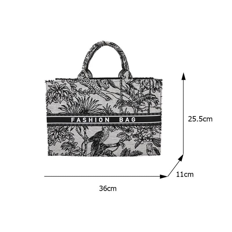 Large Capacity Jacquard Shoulder Bag