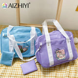 Women Heart Patchwork Canvas Shoulder Bag Large Capacity Travel Handbags