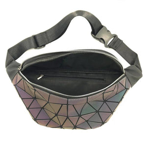 Luminous Waist Bags Women Waist Fanny Packs Belt Bag Geometric Chest Handbag Pou