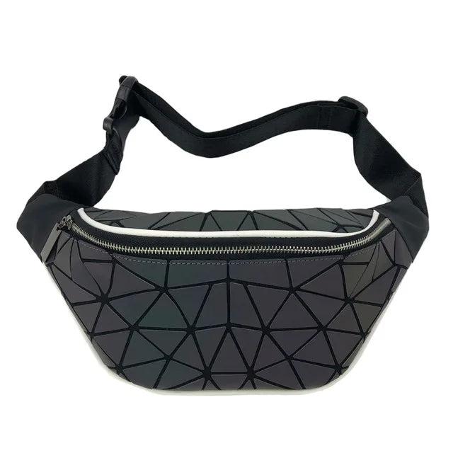 Luminous Waist Bags Women Waist Fanny Packs Belt Bag Geometric Chest Handbag Pou