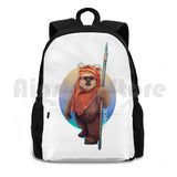 Ewok Outdoor Hiking Backpack Fluffy Fanart Geek 80S Vintage Retro