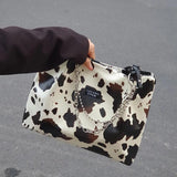 Cow Pattern Women's Shoulder Bag Chain Large Tote