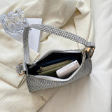 Female Rhinestones Underarm Shoulder Bags Evening Totes Bags
