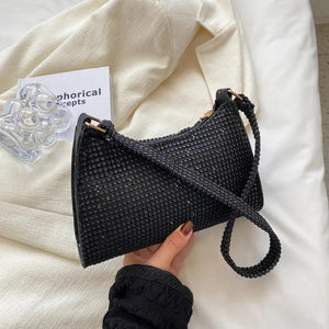 Female Rhinestones Underarm Shoulder Bags Evening Totes Bags