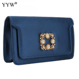 Diamond Ladies Evening Bag Nylon Silky Surface For Lady Crossbody