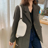 Women's Bananas Waist Belt Bag Solid Pu Leather Chest Bag