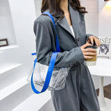 Women PVC Transparent Handbag Clear Shoulder Bags Summer Beach