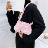 Heart Star Pattern Handbag for Women Autumn Winter Mini Square Armpit Bag