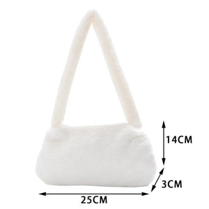 Vintage Animal Pattern Plush Mini Shoulder Bag