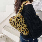 Vintage Animal Pattern Plush Mini Shoulder Bag