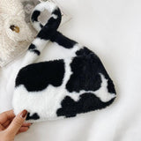Vintage Animal Pattern Plush Mini Shoulder Bag