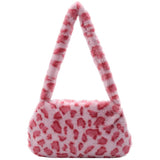 Vintage Animal Pattern Plush Mini Shoulder Bag