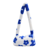 Vintage Plush Shoulder Bags Women Plush Shopper Handbags