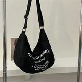 Women's Canvas Tote Bag Letter Print Shoulder Handbag