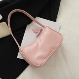 Retro PU Leather Top Handle Bag Small Shoulder Handbag