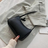 Retro PU Leather Top Handle Bag Small Shoulder Handbag