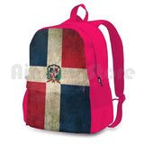 Distressed Vintage Flag Of Dominican Republic Outdoor Hiking Backpack