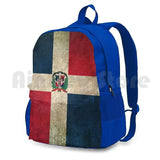 Distressed Vintage Flag Of Dominican Republic Outdoor Hiking Backpack