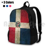 Distressed Vintage Flag Of Dominican Republic Outdoor Hiking Backpack